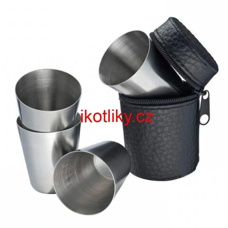 Turistické sklenice v pouzdru 4 ks 20 ml
