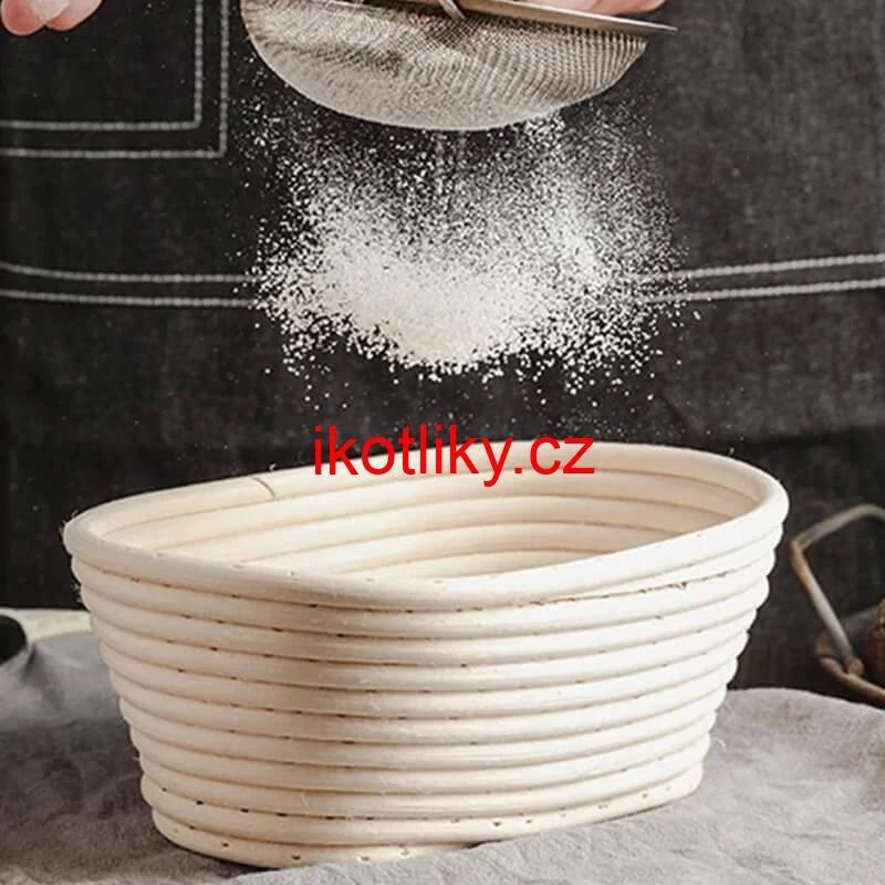 Ratanová miska na kynutí chleba – oválná