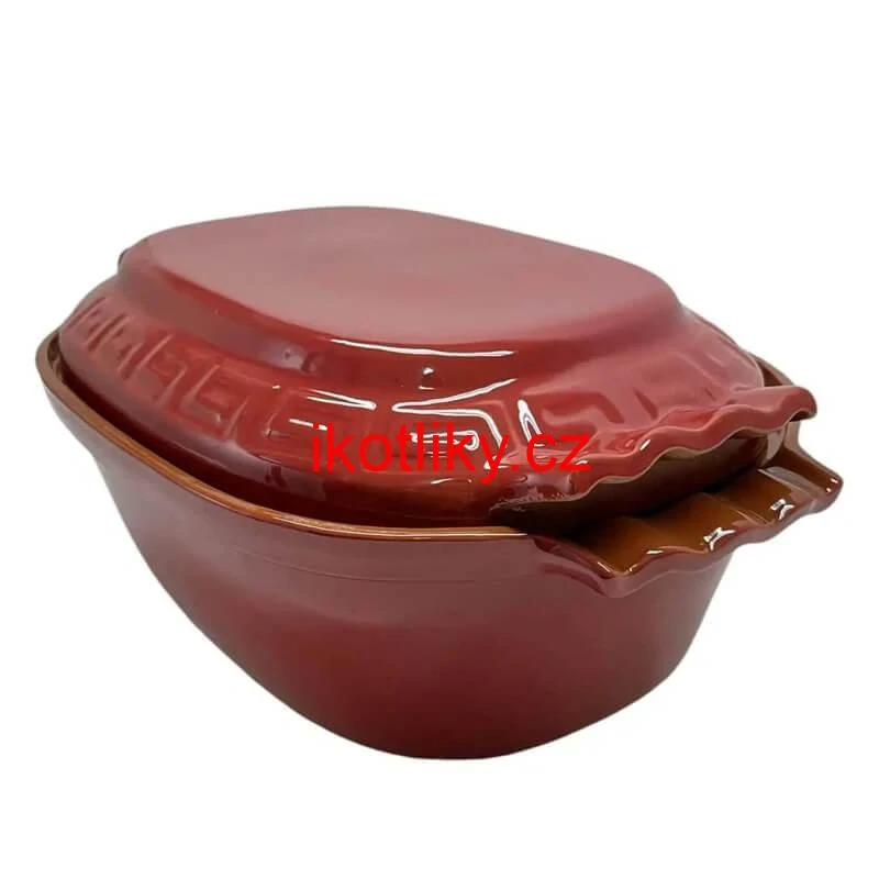 Římská mísa / pekáč z glazované terakotové hlíny 6 l