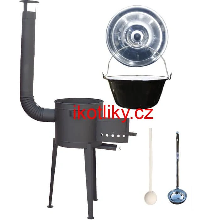 Smaltovaný kotlík 30 L (1,2 mm) + vysoká kotlina 47 cm (2 mm) HODO PLUS 600