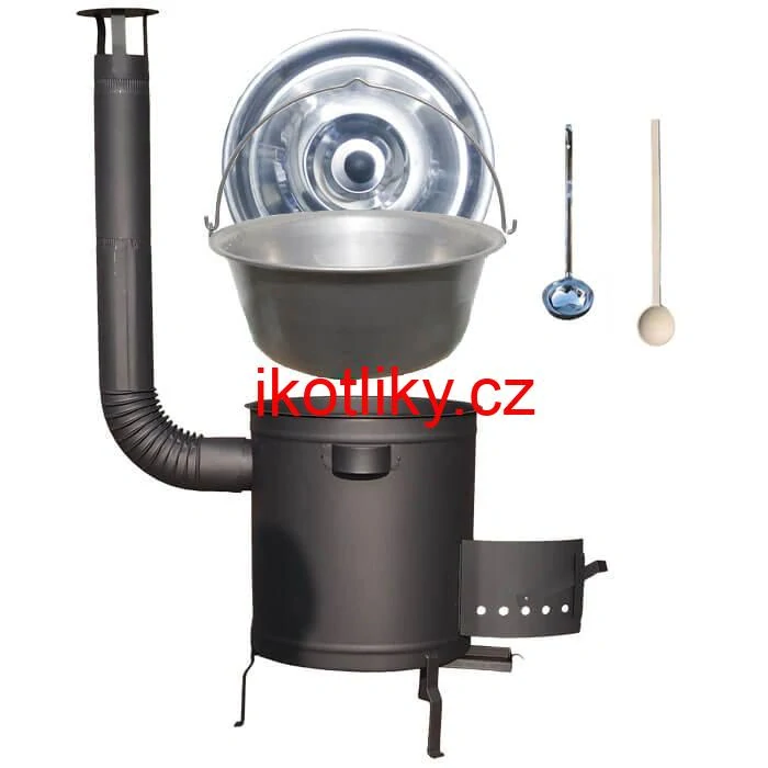 Nerezový kotlík 15 L (1,5 mm) + hrubostěnná (1,5 mm) a žáruvzdorná kotlina 36 PLUS 600