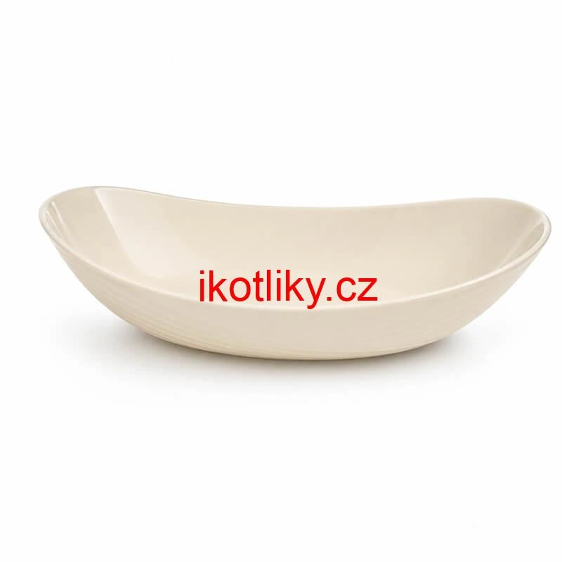Plastová servírovací miska loďka 28,5 cm – smetanová