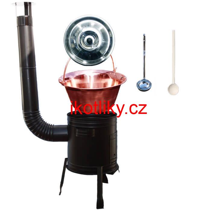 Měděný kotlík 10 L (0,8 mm) + kovová kotlina 31 PARTY (KOV)