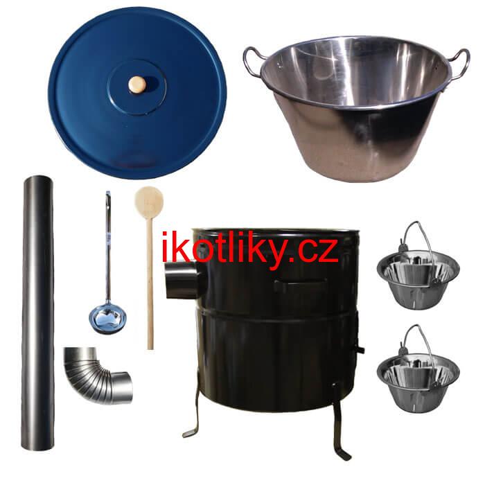 Zabijačková nerezová souprava 70L MAX + 2 servírovací kotlíky