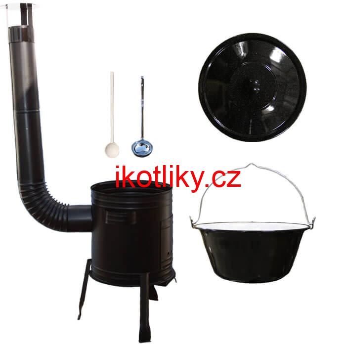 Smaltovaný kotlík 20 L (1,2 mm) + kovová kotlina 42 CLASSIC (KOV)