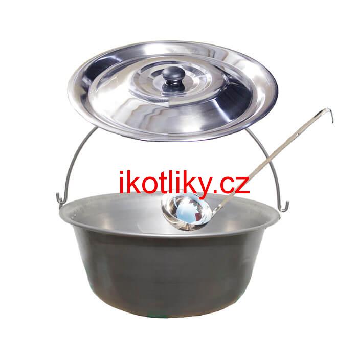 Nerezový kotlík 15 L (1,5 mm) + nerezová poklice