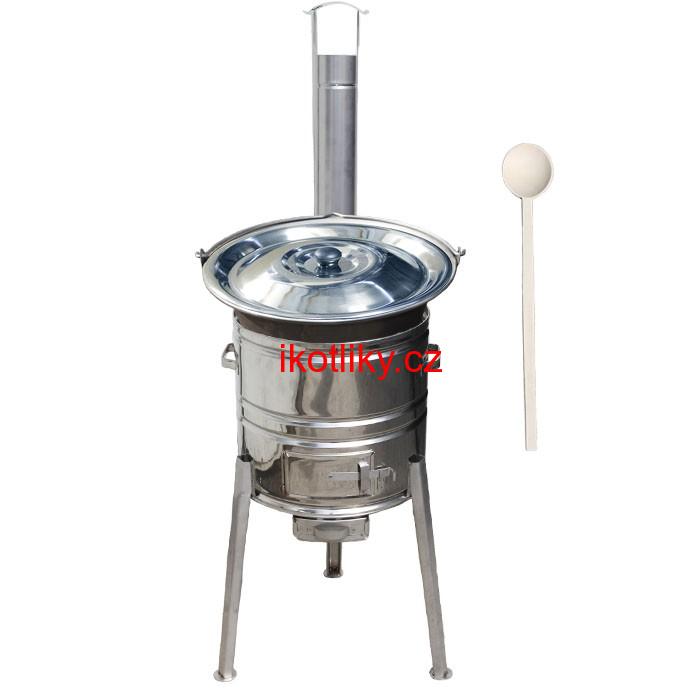 Nerezový kotlíkový set 40 Luxus + nerezový kotlík 20 L (1,5 mm)