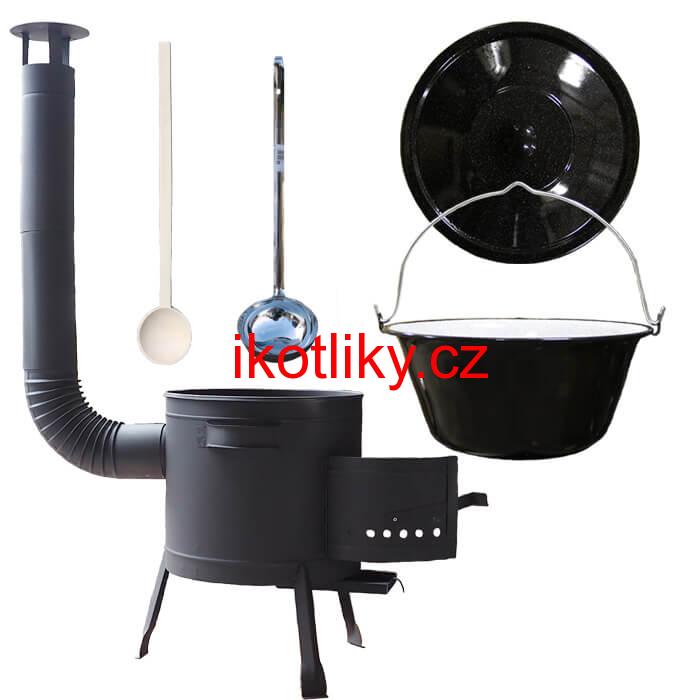 Kotlíkový gulášový set 39 PLUS 600 + smaltovaný kotlík 16 L