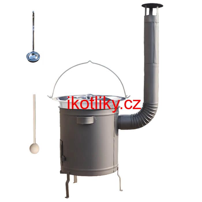 Nerezový kotlík 20 L (1,2 mm) + hrubostěnná (1,5 mm) a žáruvzdorná kotlina 42 PLUS 600