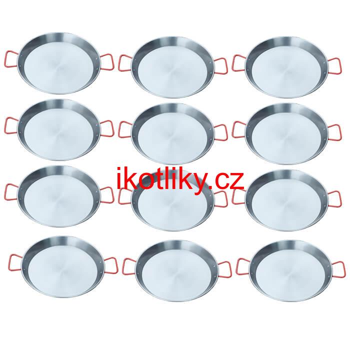 Paella Tapas catering 20 cm - 12 ks ocelových pánví