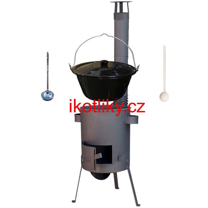 Smaltovaný kotlík 30 L + žáruvzdorná kotlina 45 PLUS 600 4 MM
