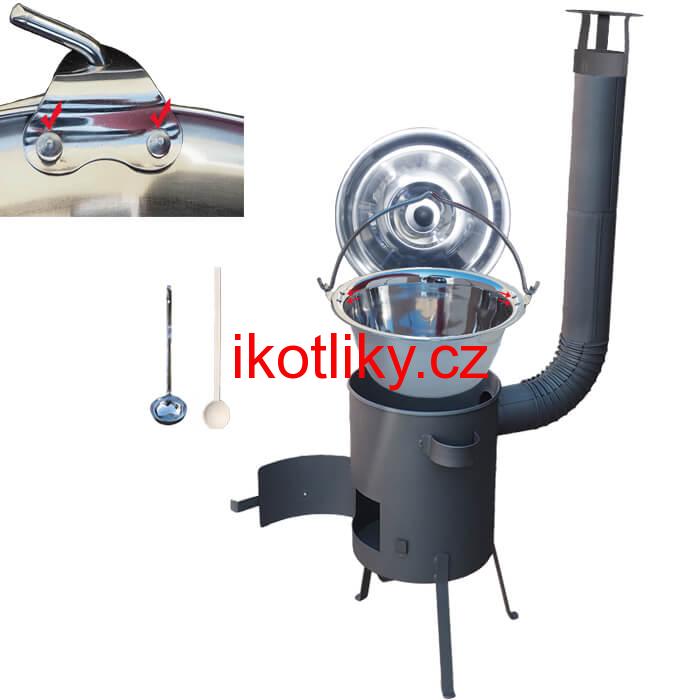 Nerezový kotlík 20 L (0,8 mm) + žáruvzdorná kotlina 42 PLUS 600 4 MM