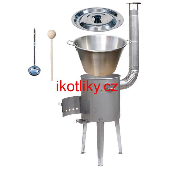 Nerezový kotel 40 L (1,2 mm) + nerezová kotlina 45 cm LUXUS