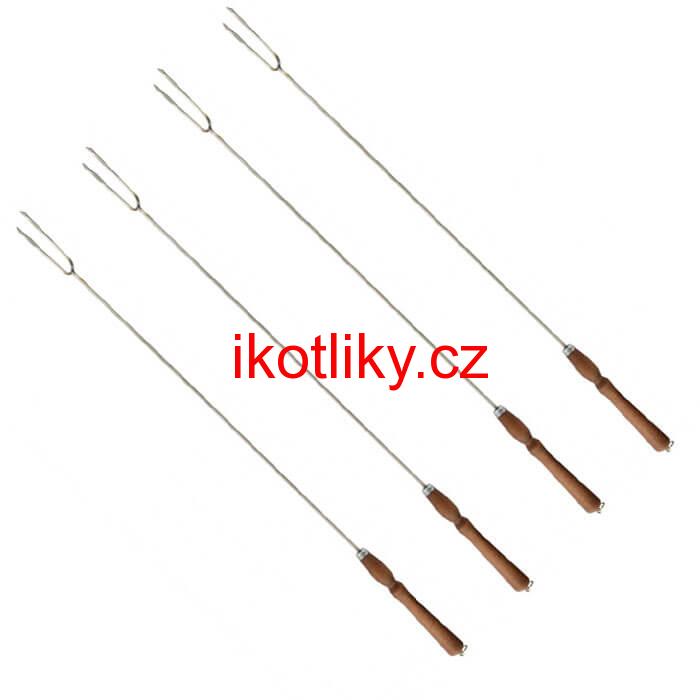 Vidličky na opékání 90 cm, 4 ks NEREZ