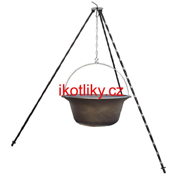 Litinový kotlík 10,8 L + trojnožka 1,2 m