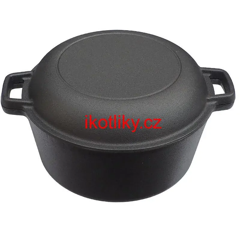 Litinový kastrol s pánví 2 v 1 26 cm