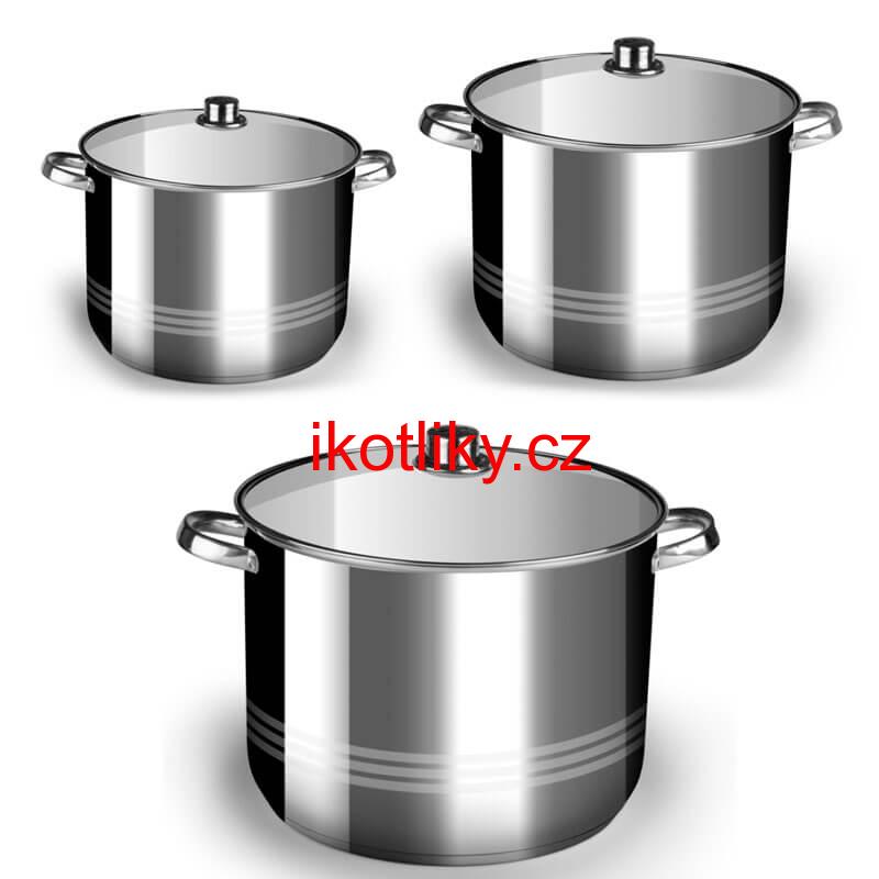 Nerezové hrnce 3 ks