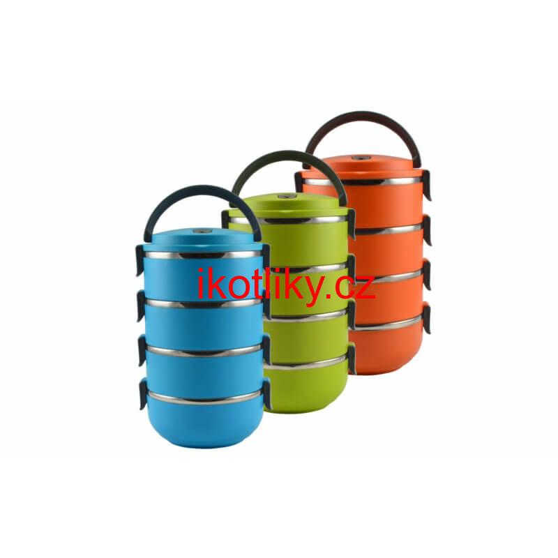 Jídlonosič - termo 4 dílný oranžový