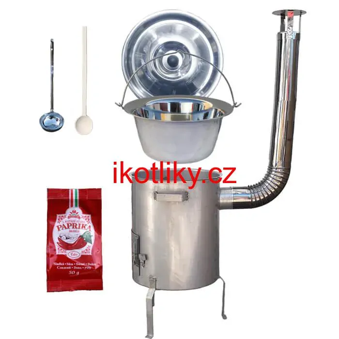 Nerezový kotlík 20 L (1,2 mm) INOX + nerezová kotlina (1,5 mm) 42 cm STRONG EXCLUSIVE