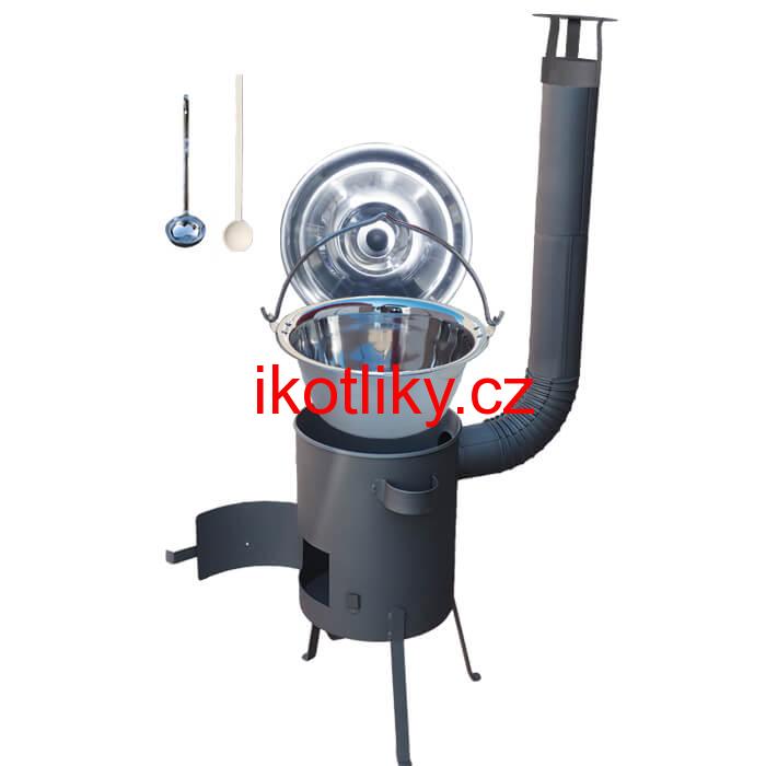 Nerezový kotlík 15 L (1,2 mm) INOX + žáruvzdorná kotlina 36 PLUS 600 4 MM