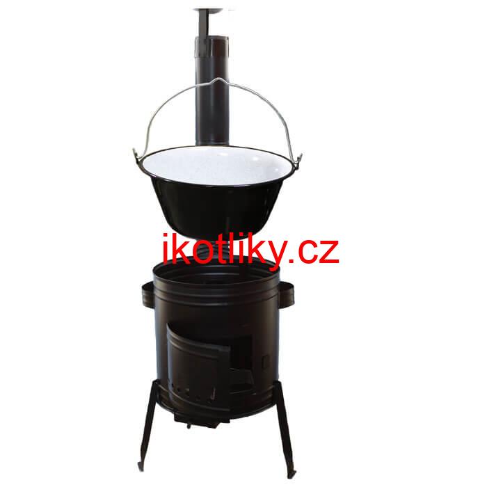 Smaltovaný kotlík 13 L (1,2 mm) + kovová kotlina 36 CLASSIC (KOV) Easy party