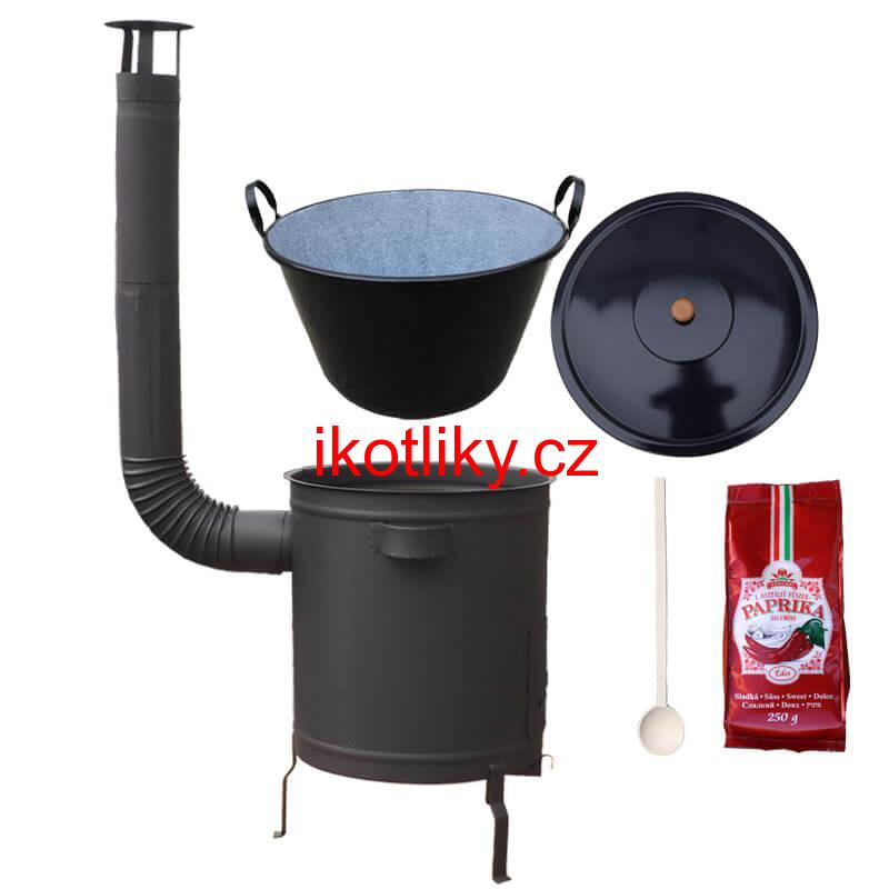 Smaltovaný kotel 60 L + silná kovová kotlina 53 cm (1,5 mm) STRONG PLUS 600 + sladká paprika 250 g