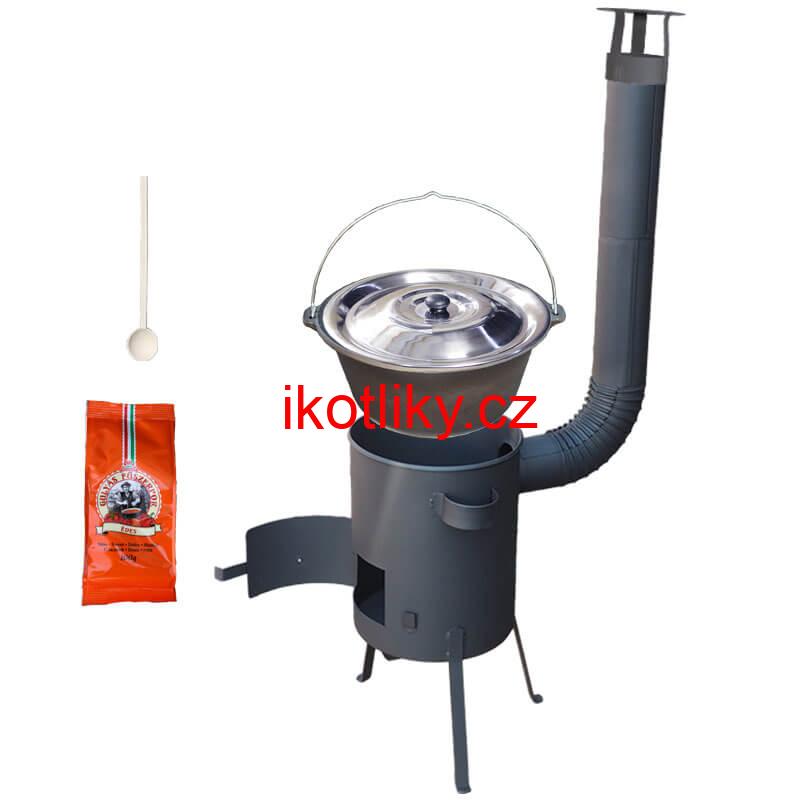 Litinový kotlík 16 L + žáruvzdorná kotlina 36 PLUS 600 4 MM