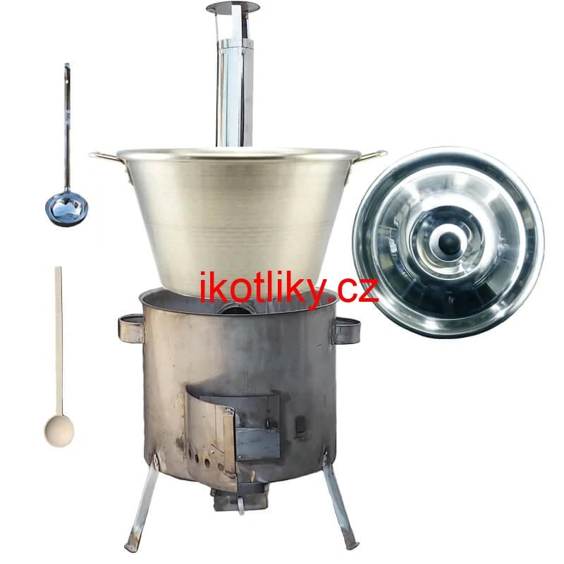 Nerezový kotel 40 L (1,2 mm) INOX + nerezová kotlina 45 cm (1,5 mm) STRONG CLASSIC