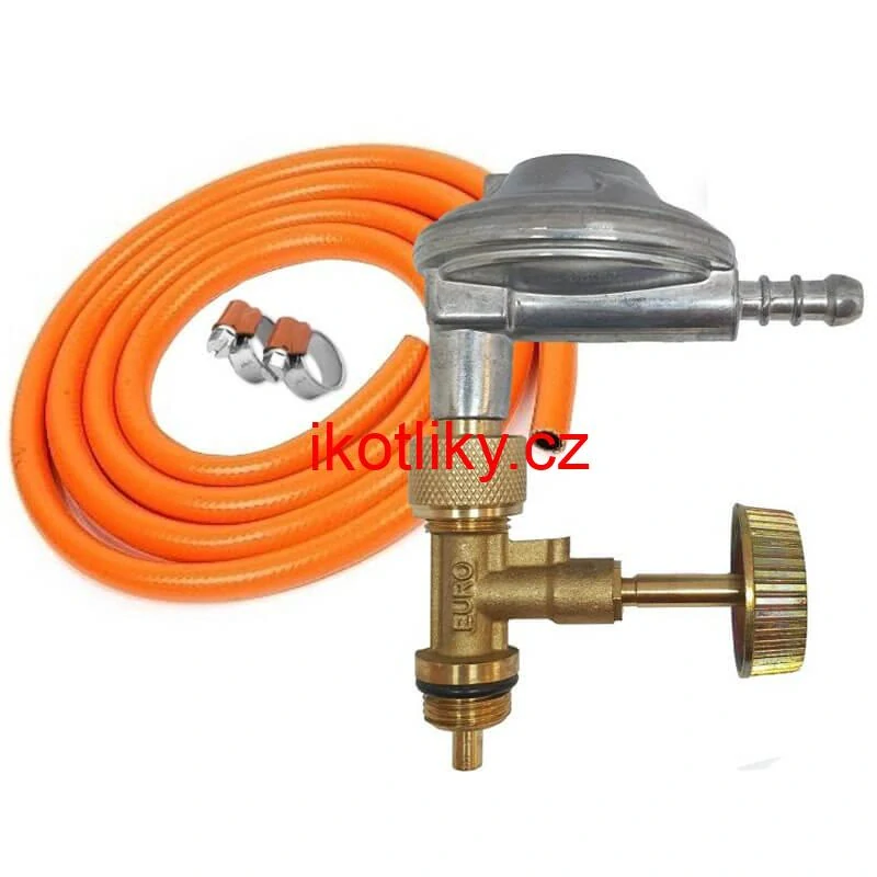 Regulátor tlaku plynu pro 2 kg PB láhev + hadice a ventil