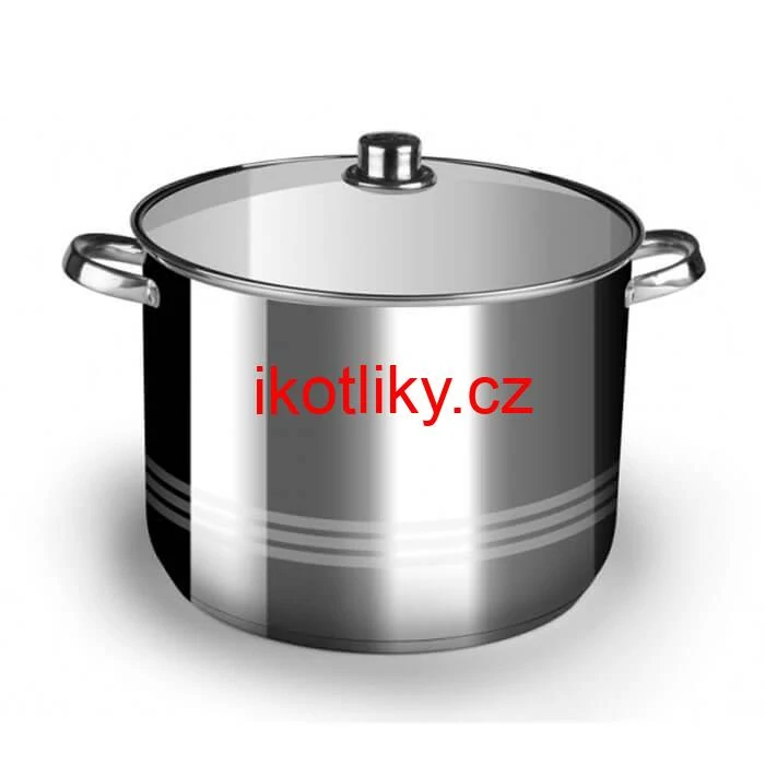 Nerezový hrnec 9 L + skleněná poklice
