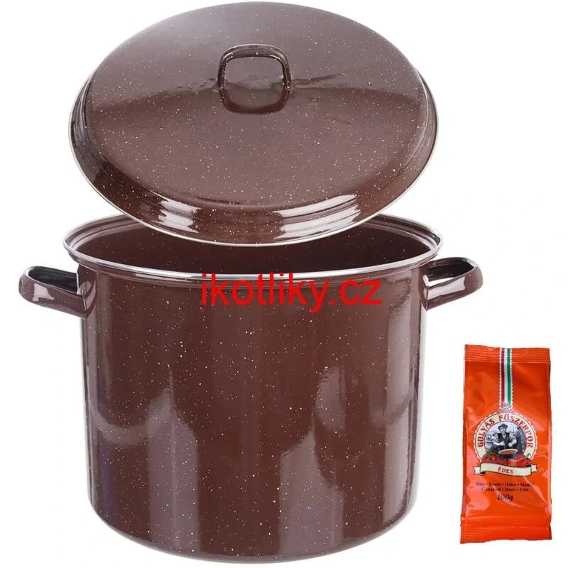 Hrnec hrubostenný smaltovaný + poklice 20 l FALCO + pepř na guláš - sladké 100 g