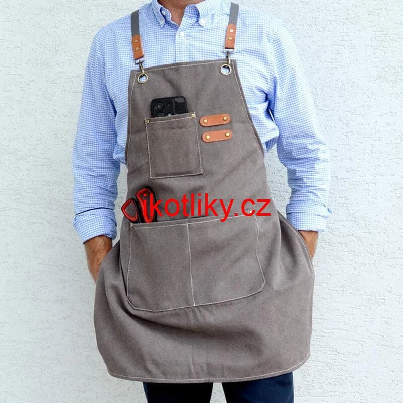 Zástěra na grilování ze silného plátna