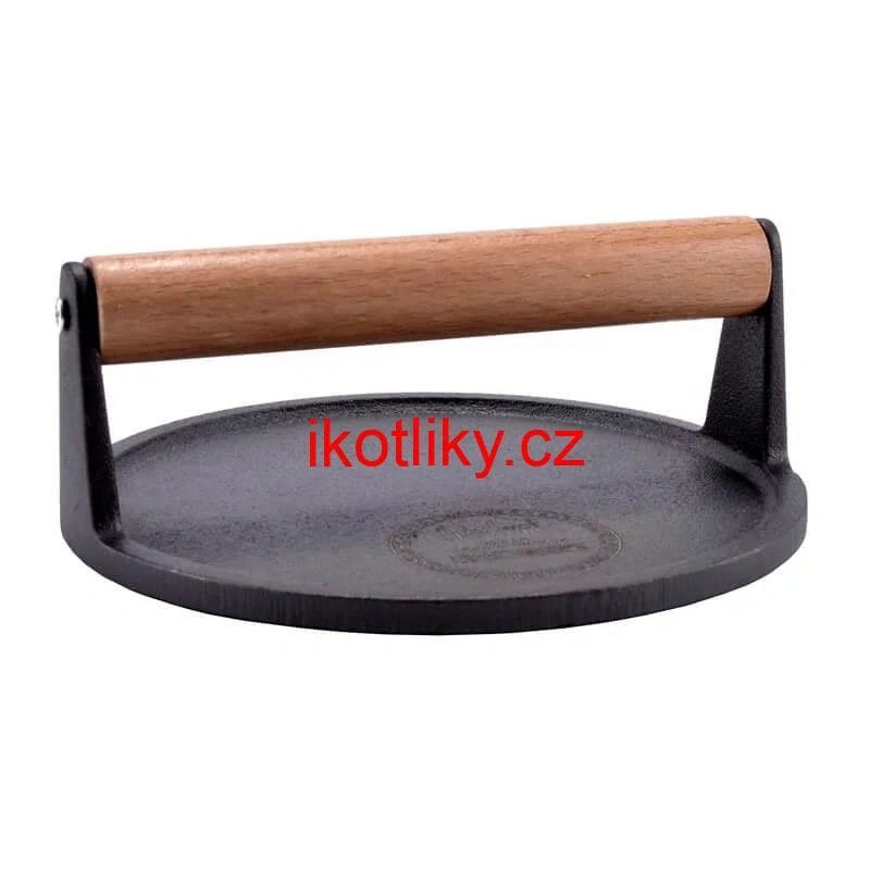 Litinový lis na maso 18 cm kulatý HAMBURGER