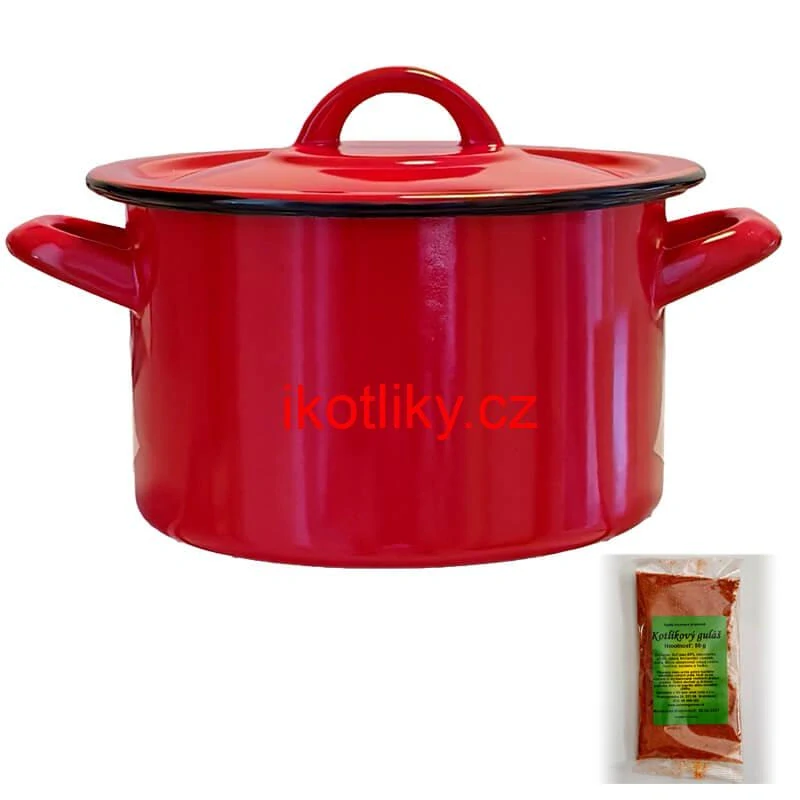 Smaltovaný hrnec s poklicí COMBI 3 l + směs koření na kotlíkový guláš 50 g