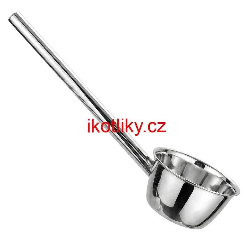 Nerezová naběračka na vodu 12 cm s dlouhou rukojetí – pevná a praktická