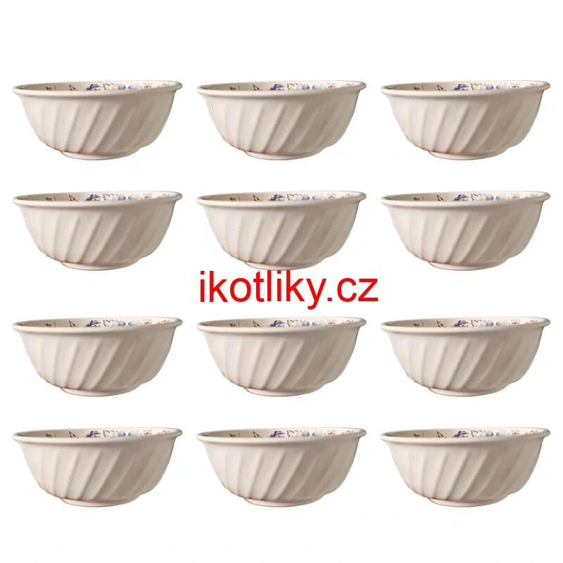 Plastová miska s květinovým vzorem (750 ml) – nyní v sadě 12 kusů!