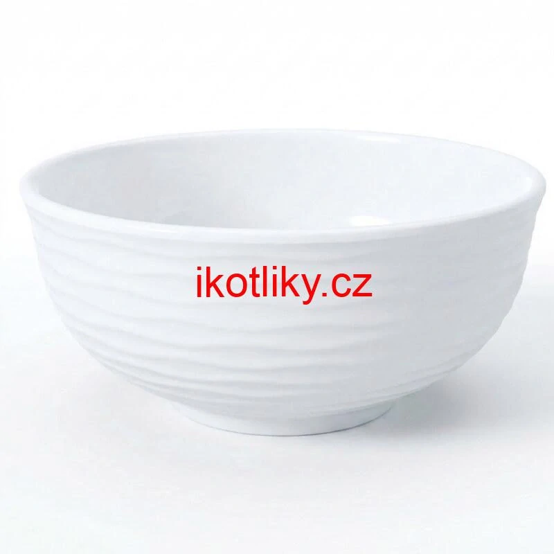 Prémiová bílá miska s kamennou strukturou 750 ml