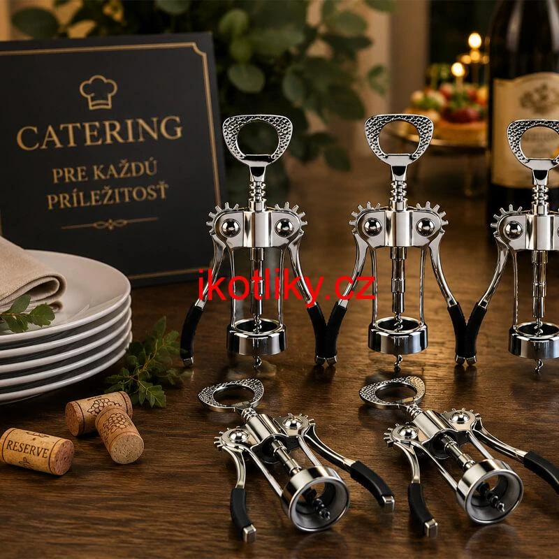 Sada 5 otvíráků na víno – vývrtky pro catering a oslavy