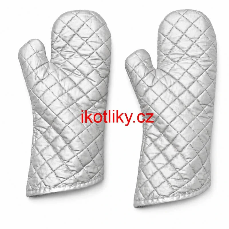 Chňapky stříbrné dlouhé 35 cm — sada 2 ks