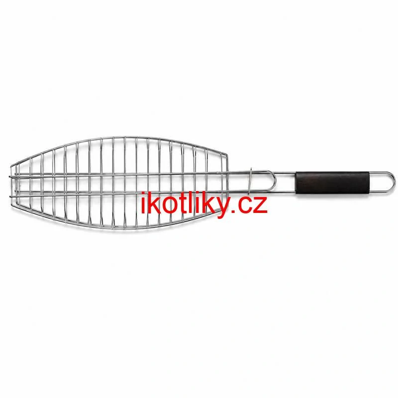BBQ grilovací rošt na ryby – nerezové grilovací kleště 65 × 15 × 4 cm