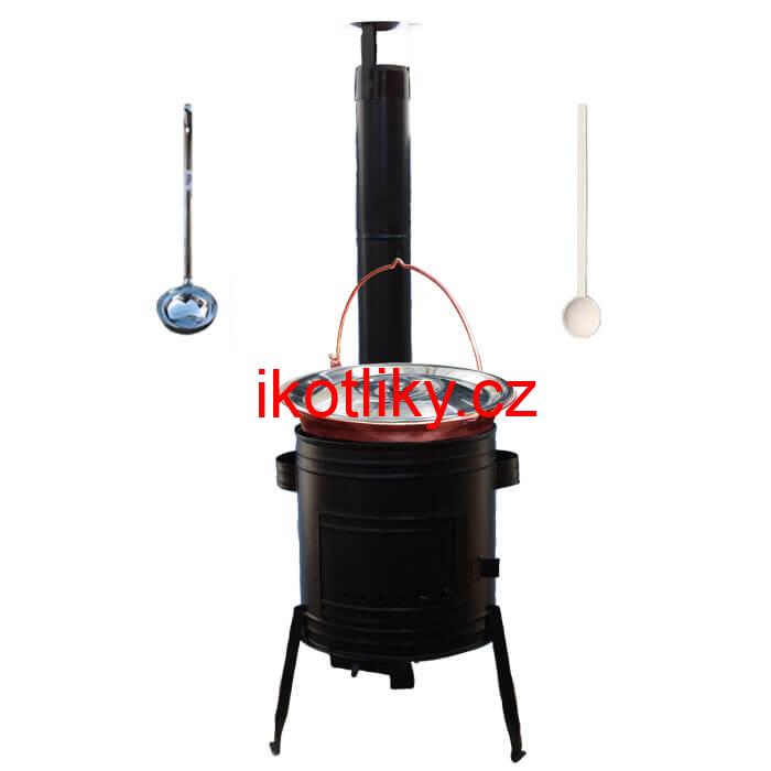 Měděný kotlík 10 L (0,8 mm) + kovová kotlina 31 PARTY (KOV)