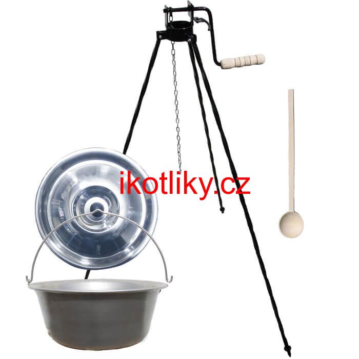 Nerezový kotlík 20 L (1,5 mm) + stojan s kladkou VAR