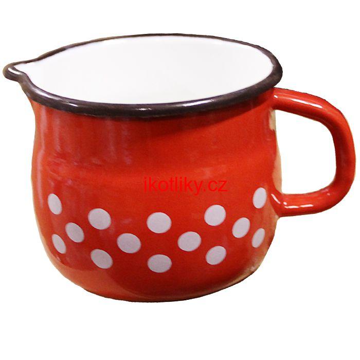 Smaltovaný hrnek s výlevkou 1 L