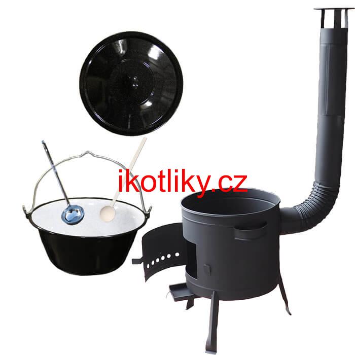 Kotlíkový gulášový set 39 PLUS 600 + smaltovaný kotlík 16 L