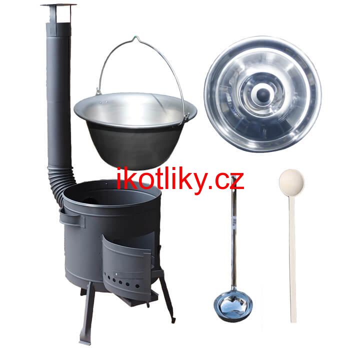 Kotlíkový gulášový set 42 PLUS 600 + nerezový kotlík 20 L (1,5 mm)