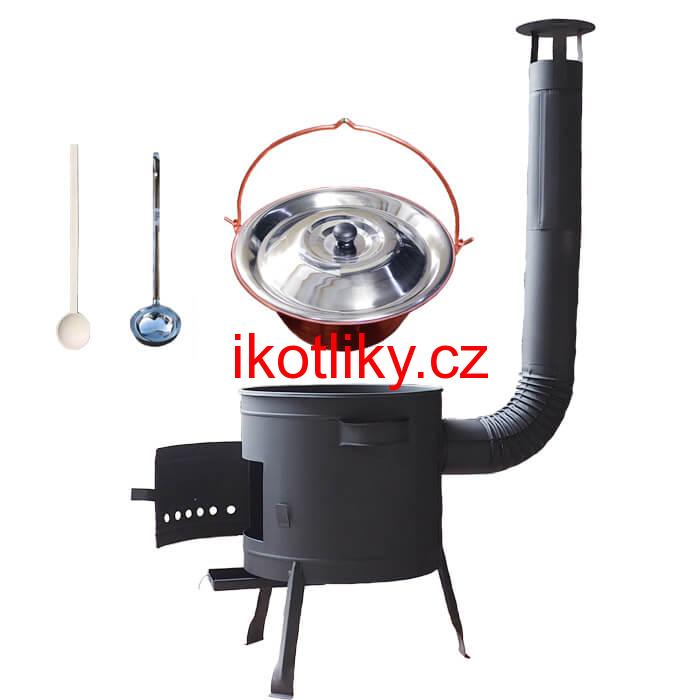 Kotlíkový gulášový set 42 PLUS 600 + měděný kotlík 20 L (1,2 mm)