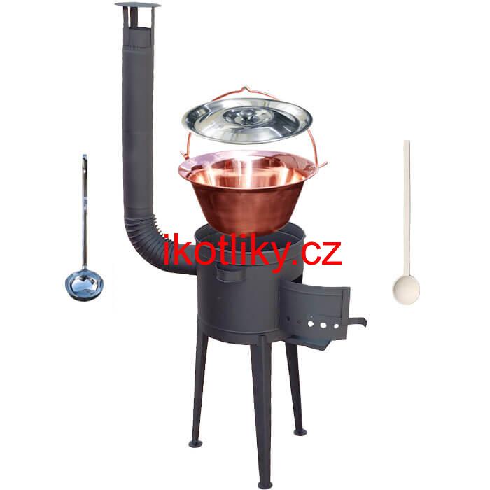 Kotlíkový gulášový set 42 PLUS 600 + měděný kotlík 20 L (1,2 mm)