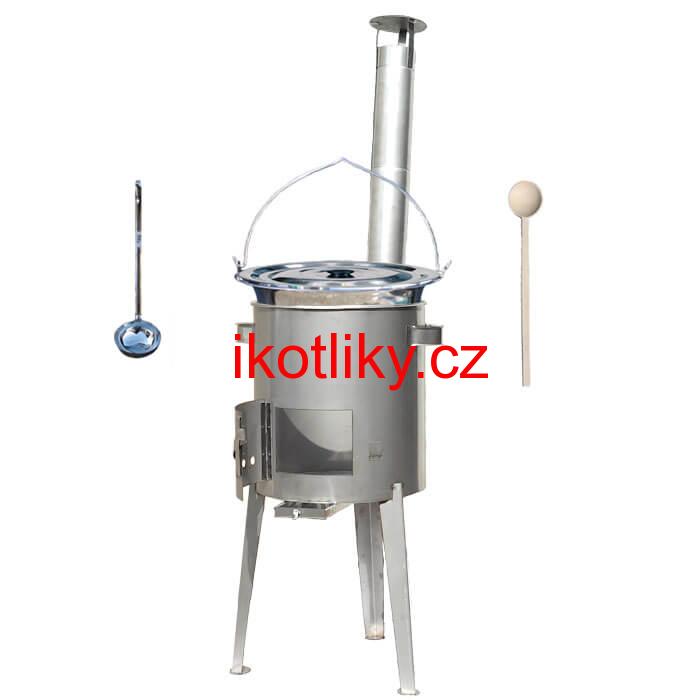 Nerezový kotlík 20 L (1,2 mm) + nerezová kotlina 42 cm LUXUS