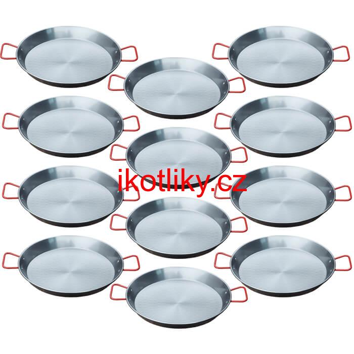 Paella Tapas catering 20 cm - 12 ks ocelových pánví