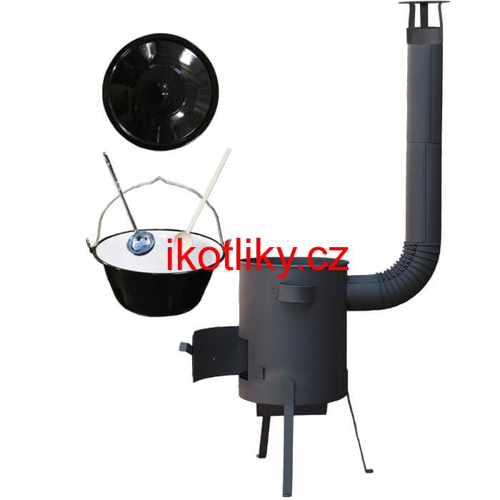 Smaltovaný kotlík 30 L + žáruvzdorná kotlina 45 PLUS 600 4 MM